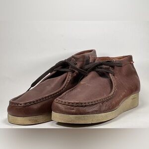 Clarks Mens Padmore 86256 Brown Oiled Leather Ankle Boots Size US 10 M